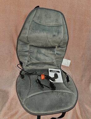 HealthMate Products Soft Velour Heated Seat Cushion (Model No. 9438) for car